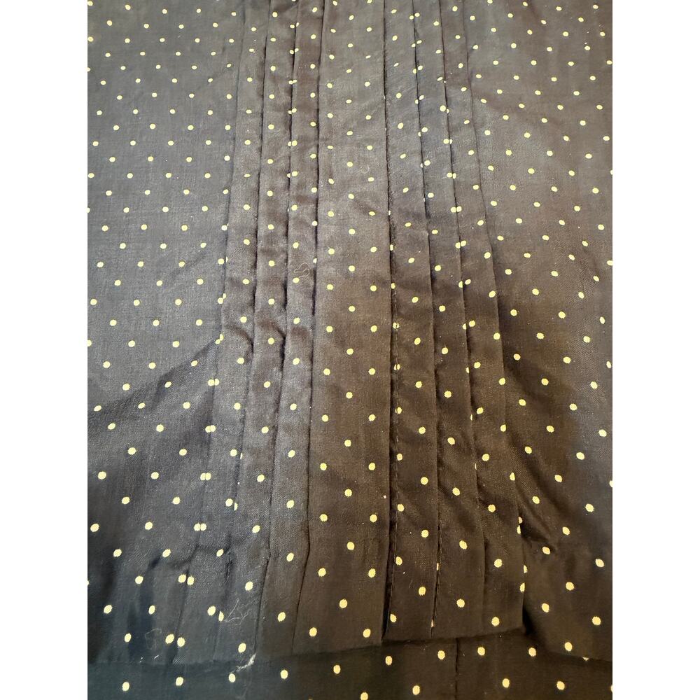 Vtg LANVIN womens navy white polka dot blouse 10 back zip classic old money - Picture 7 of 8